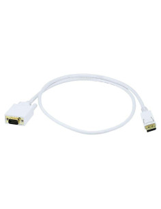 Cable DisplayPort a VGA Monoprice 0.91m Blanco 28AWG