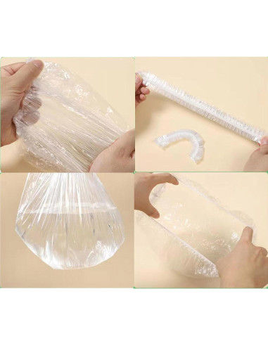 100 Gorras de Ducha Desechables Borsicge 52.1 cm Impermeables