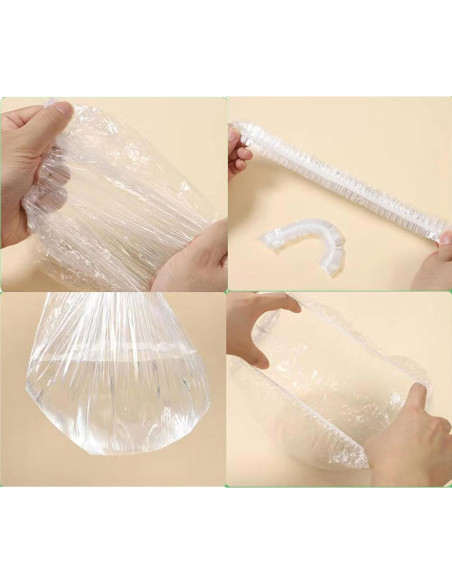 100 Gorras de Ducha Desechables Borsicge 52.1 cm Impermeables