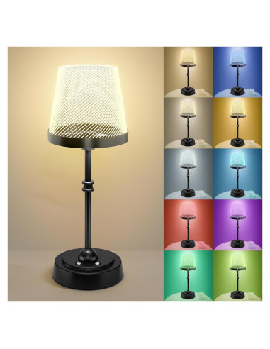 Lámpara de Mesa Inalámbrica Lightania LED 6000mAh RGB Negra