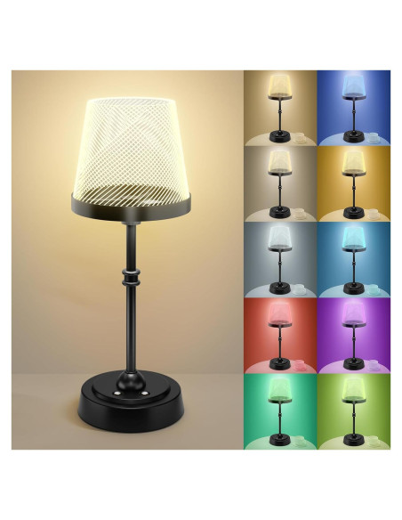 Lámpara de Mesa Inalámbrica Lightania LED 6000mAh RGB Negra