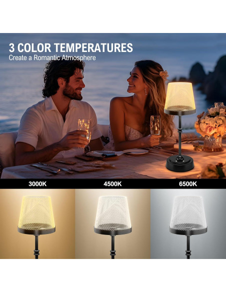 Lámpara de Mesa Inalámbrica Lightania LED 6000mAh RGB Negra