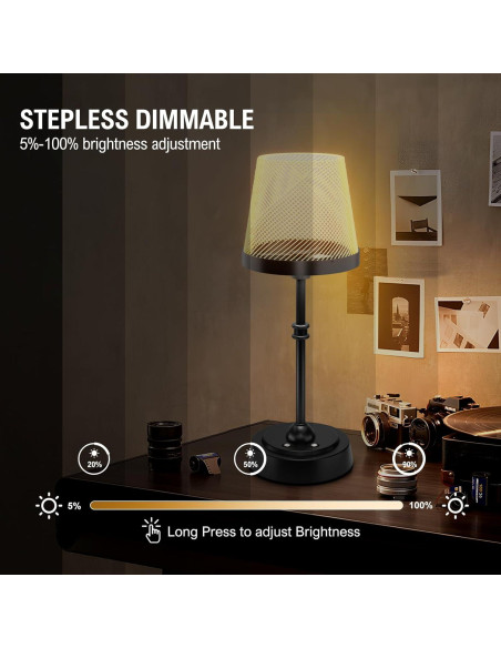 Lámpara de Mesa Inalámbrica Lightania LED 6000mAh RGB Negra