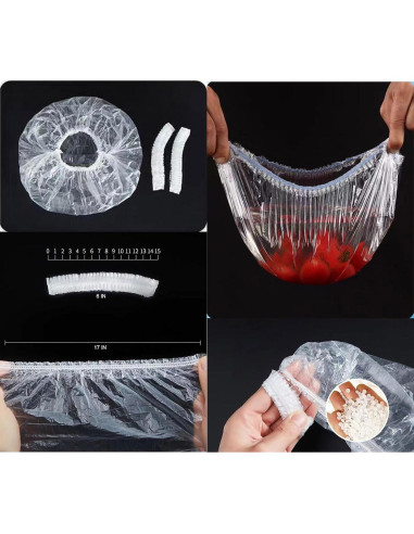 100 Gorras de Ducha Desechables Borsicge 52.1 cm Impermeables