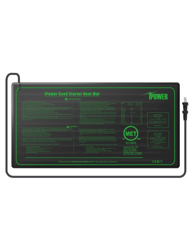 Alfombrilla Térmica iPower 10" x 20" para Plántulas Interior