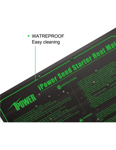Alfombrilla Térmica iPower 10" x 20" para Plántulas Interior