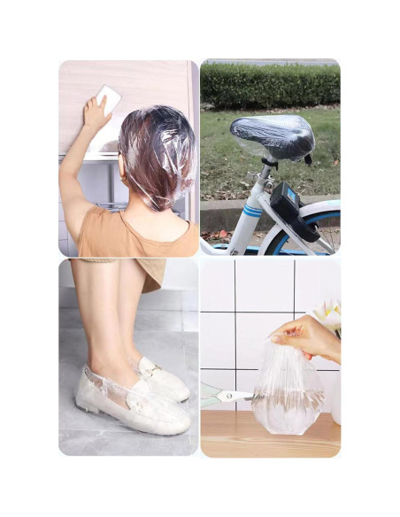 100 Gorras de Ducha Desechables Borsicge 52.1 cm Impermeables