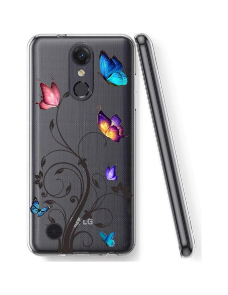 Funda protectora TPU transparente para LG Aristo 3/2 Plus - Mariposa