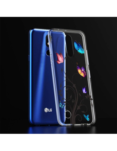 Funda protectora TPU transparente para LG Aristo 3/2 Plus - Mariposa