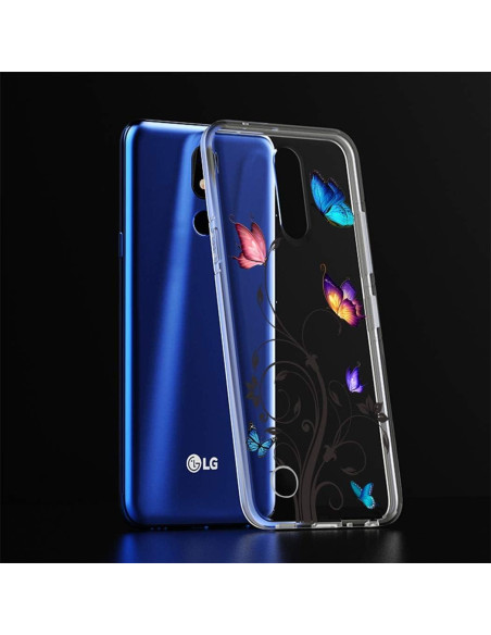 Funda protectora TPU transparente para LG Aristo 3/2 Plus - Mariposa