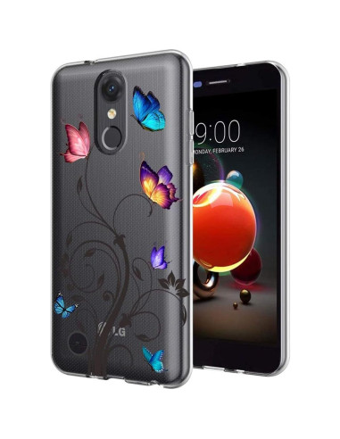 Funda protectora TPU transparente para LG Aristo 3/2 Plus - Mariposa