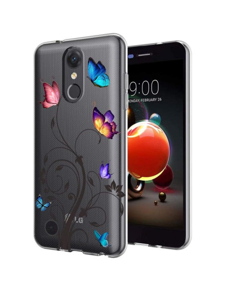 Funda protectora TPU transparente para LG Aristo 3/2 Plus - Mariposa