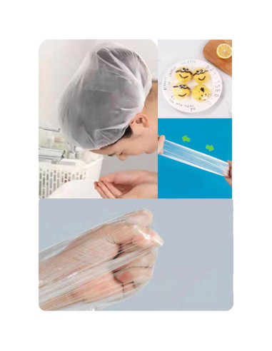 100 Gorras de Ducha Desechables Borsicge 52.1 cm Impermeables