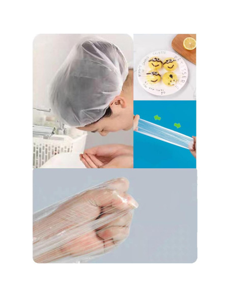 100 Gorras de Ducha Desechables Borsicge 52.1 cm Impermeables