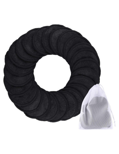 Almohadillas Desmaquillantes Reutilizables SIQUK 24 Piezas Bambú