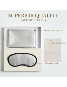 Funda de Almohada de Seda Reina Simple y Opulencia Gris Hierro 2