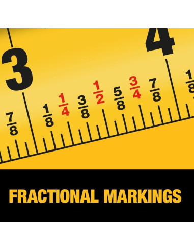 Cinta Métrica DEWALT DWHT38116S 4.9 m con Freno de Dedo