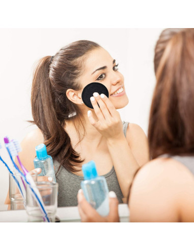 Almohadillas Desmaquillantes Reutilizables SIQUK 24 Piezas Bambú