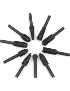 Juego de Raspas Rotativas 10 Pcs Speedy Racing 6.3mm 2