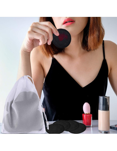 Almohadillas Desmaquillantes Reutilizables SIQUK 24 Piezas Bambú