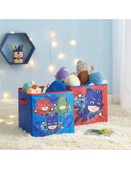 Cubos de Almacenamiento Colapsables PJ Masks con Luces LED - 2 Piezas Cubos de Almacenamiento Colapsables PJ Masks con Luces LED - 2 Piezas