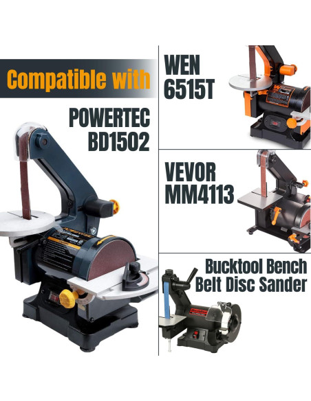 Cintas de Lijado 1x30" POWERTEC 80/120 Granos - 20 Piezas