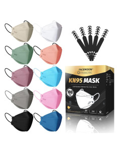 Mascarilla KN95 Desechable FACEMOON - Paquete de 100 Unidades 5 Capas