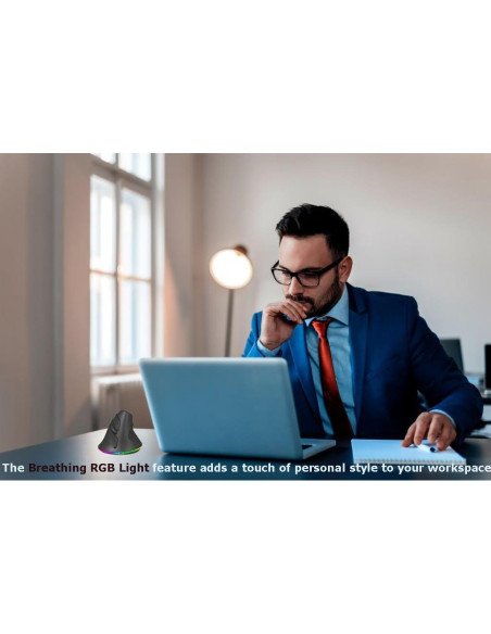 Ratón Inalámbrico Vertical Ergonómico SHARE SUNSHINE RGB