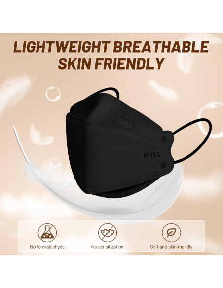 Mascarilla KN95 Desechable FACEMOON - Paquete de 100 Unidades 5 Capas
