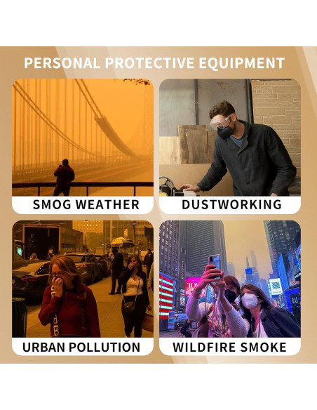 Mascarilla KN95 Desechable FACEMOON - Paquete de 100 Unidades 5 Capas