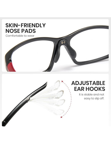 Gafas de Luz Azul Cyxus Y2K Marco Negro Lente PC Clara