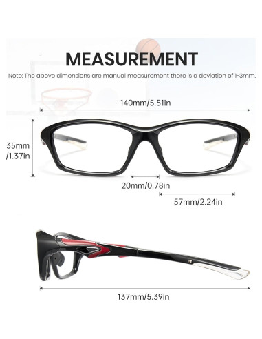 Gafas de Luz Azul Cyxus Y2K Marco Negro Lente PC Clara