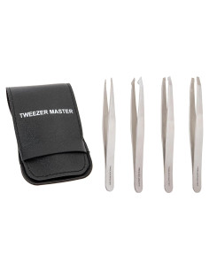 Juego de Pinzas Profesionales Tweezer Master - Acero Inoxidable