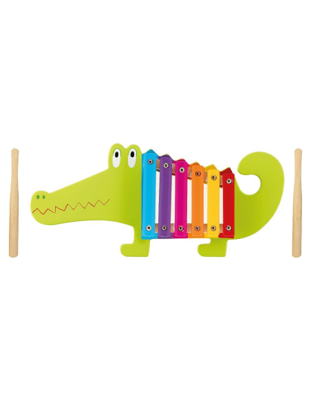 Xilófono Cocodrilo de Madera Orange Tree - Juguete Musical 5x36.4x20.4 cm