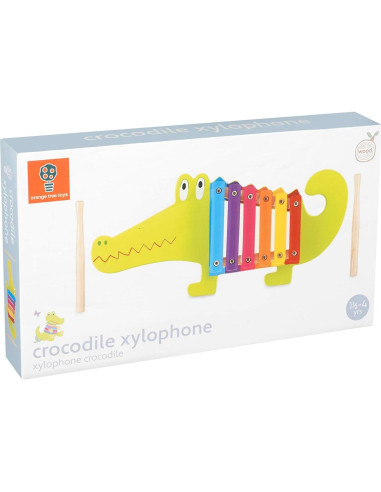 Xilófono Cocodrilo de Madera Orange Tree - Juguete Musical 5x36.4x20.4 cm