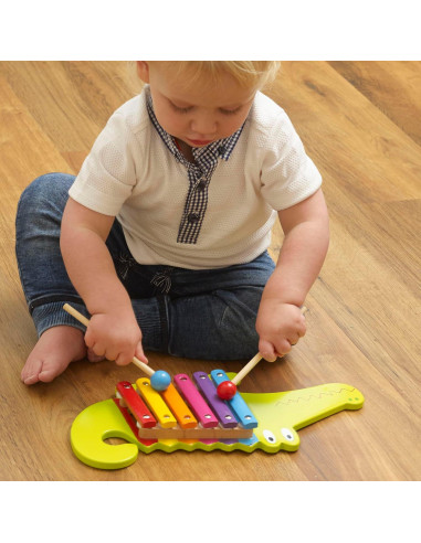 Xilófono Cocodrilo de Madera Orange Tree - Juguete Musical 5x36.4x20.4 cm