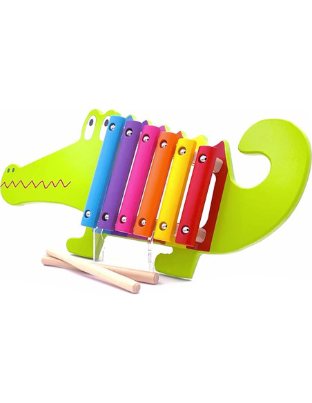 Xilófono Cocodrilo de Madera Orange Tree - Juguete Musical 5x36.4x20.4 cm