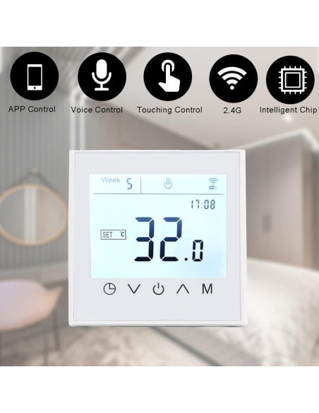 Termostato WiFi Programable MincoHome MK100 240V Control Táctil