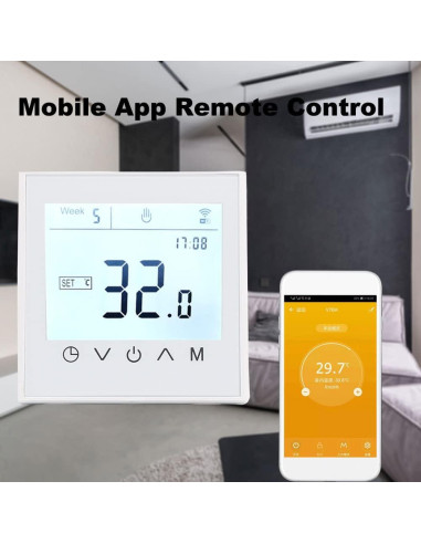 Termostato WiFi Programable MincoHome MK100 240V Control Táctil
