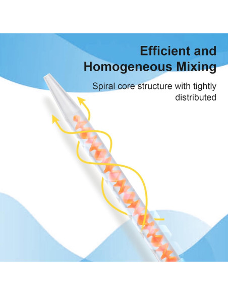 Consejos de Mezcla Dental HelivitaCore 100pcs 4:1 10:1 Azul-Naranja