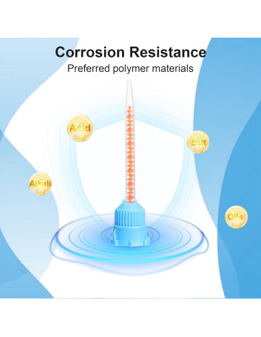 Consejos de Mezcla Dental HelivitaCore 100pcs 4:1 10:1 Azul-Naranja