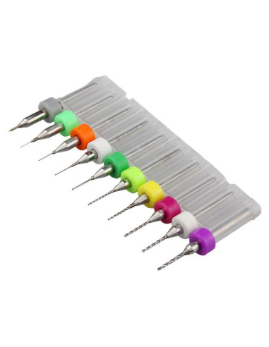 Juego de 20 Brocas Micro Twist 0.1-2.0mm para PCB Bestol