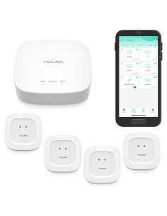 Kit de Inicio Hogar Inteligente YoLink con 4 Sensores de Agua