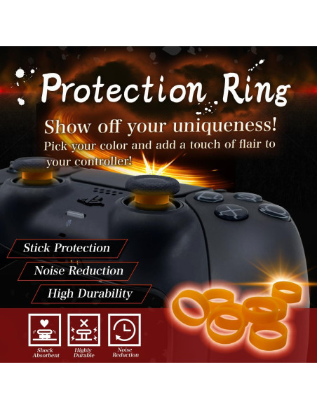 Anillos Protectores de Pulgar OniAim Silicona Rojo 8 Pzs