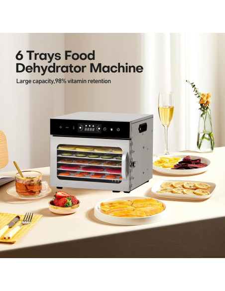 Deshidratador de Alimentos Panana 6 Bandejas Acero Inoxidable