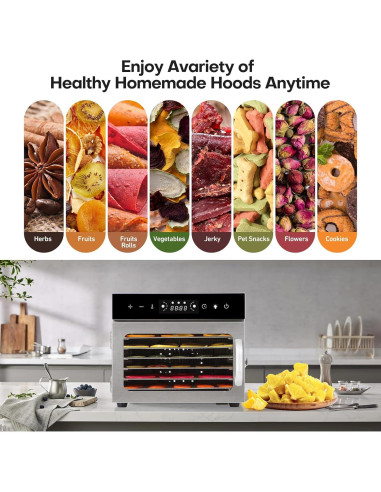 Deshidratador de Alimentos Panana 6 Bandejas Acero Inoxidable