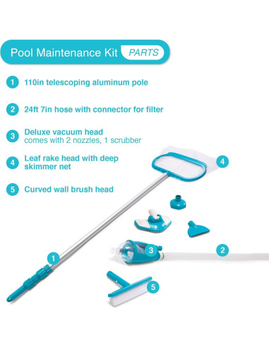 Skimmer Automático Intex + Kit de Mantenimiento Piscinas