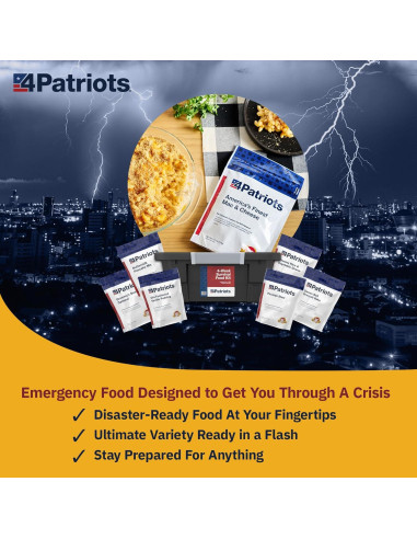 Kit de Comida de Supervivencia 4Patriots 4 Semanas 192 Porciones