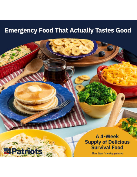 Kit de Comida de Supervivencia 4Patriots 4 Semanas 192 Porciones