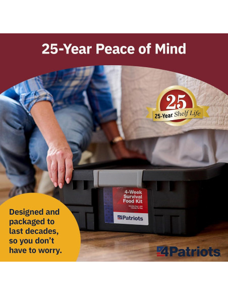 Kit de Comida de Supervivencia 4Patriots 4 Semanas 192 Porciones